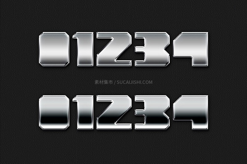 50+真实金属镀金镀铬质感PS样式 ASL PSD格式